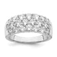 14k White Gold 2 1/2 Ct. Lab Grown Diamond VS/SI Fashion Band Ring