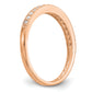 14k Rose Gold 1/6 Ct. Lab Grown Diamond VS/SI+ G+ Wedding Band Ring