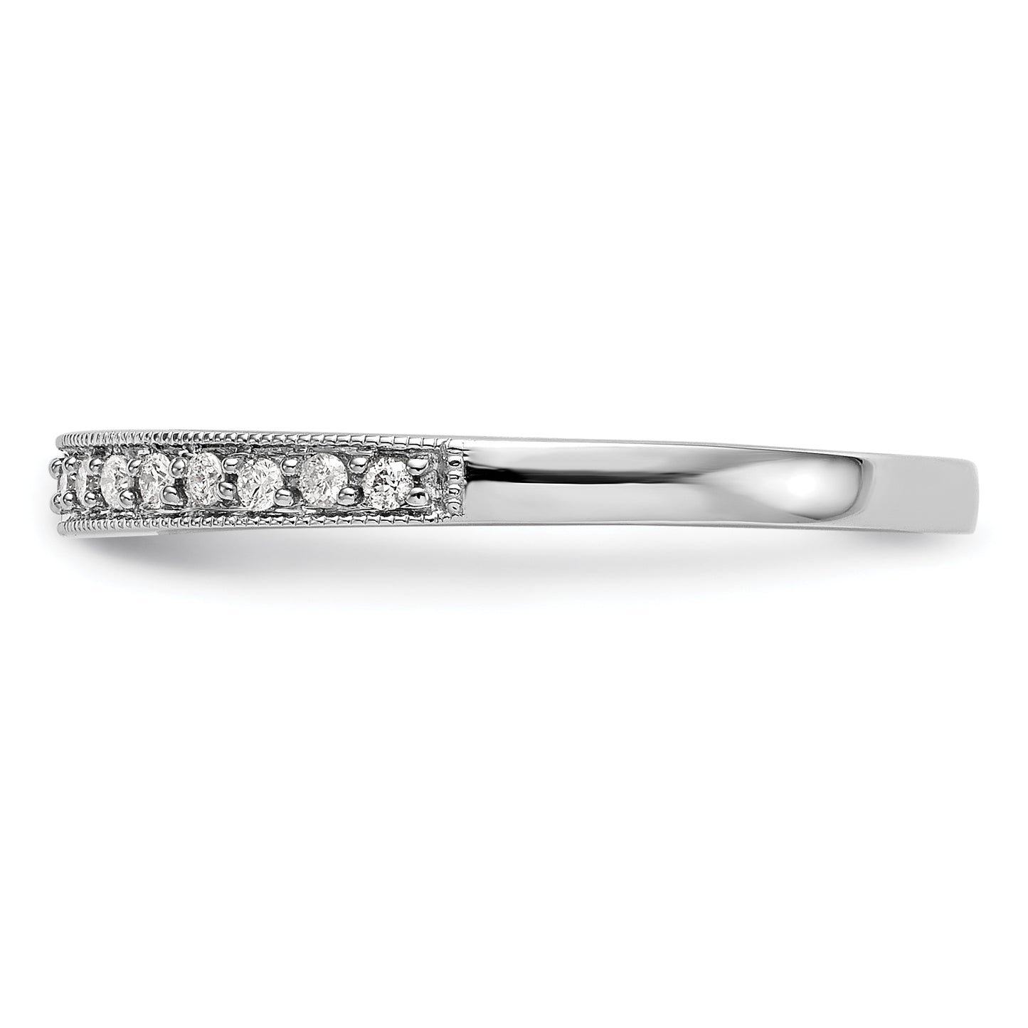 14k White Gold 1/6 Ct. Lab Grown Diamond VS/SI+ G+ Wedding Band Ring