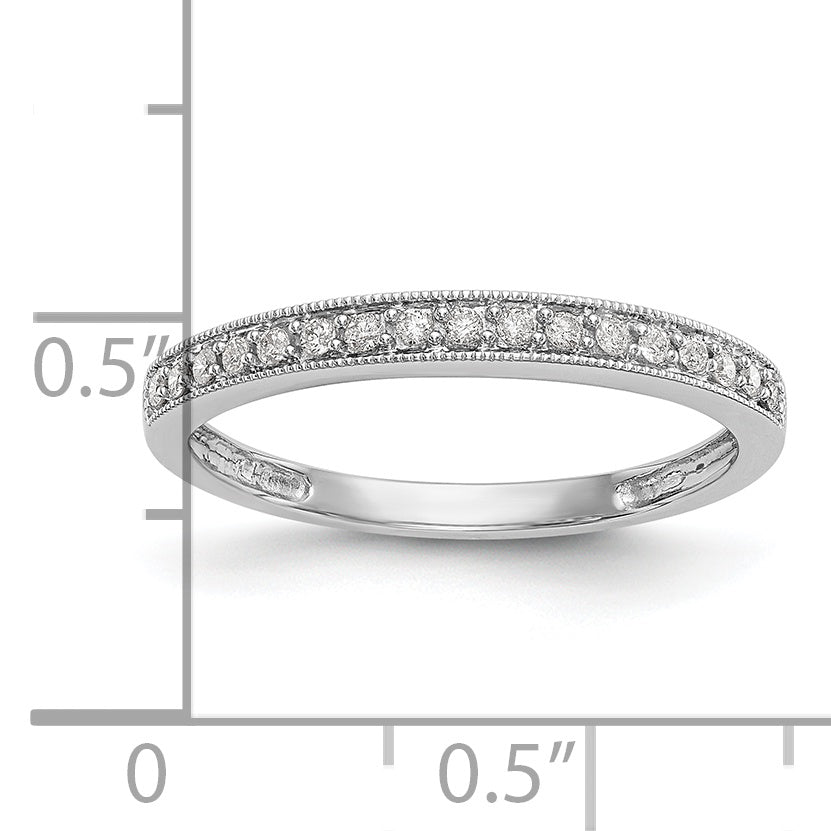 14k White Gold 1/6 Ct. Lab Grown Diamond VS/SI+ G+ Wedding Band Ring