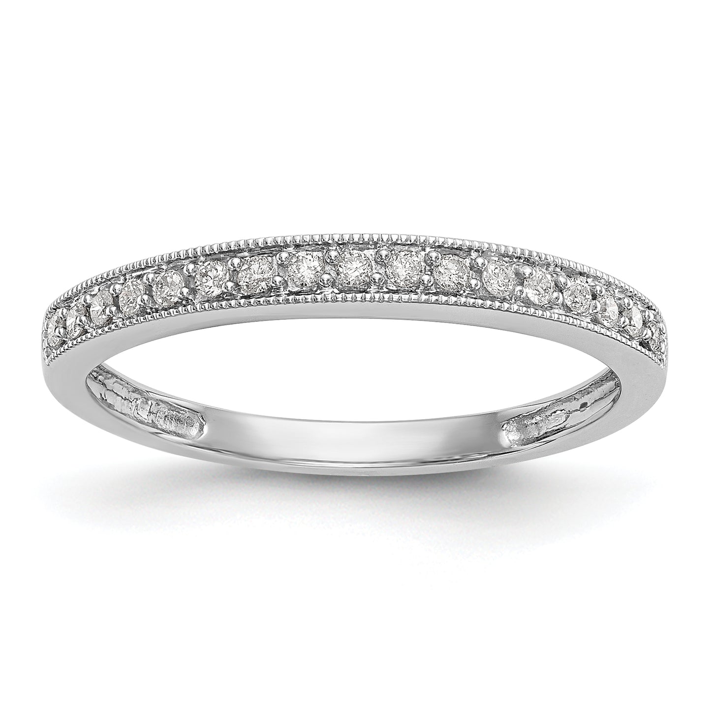 14k White Gold 1/6 Ct. Lab Grown Diamond VS/SI+ G+ Wedding Band Ring