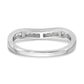 14k White Gold 1/5 Ct. Lab Grown Diamond VS/SI+ G+ Fashion Band Ring