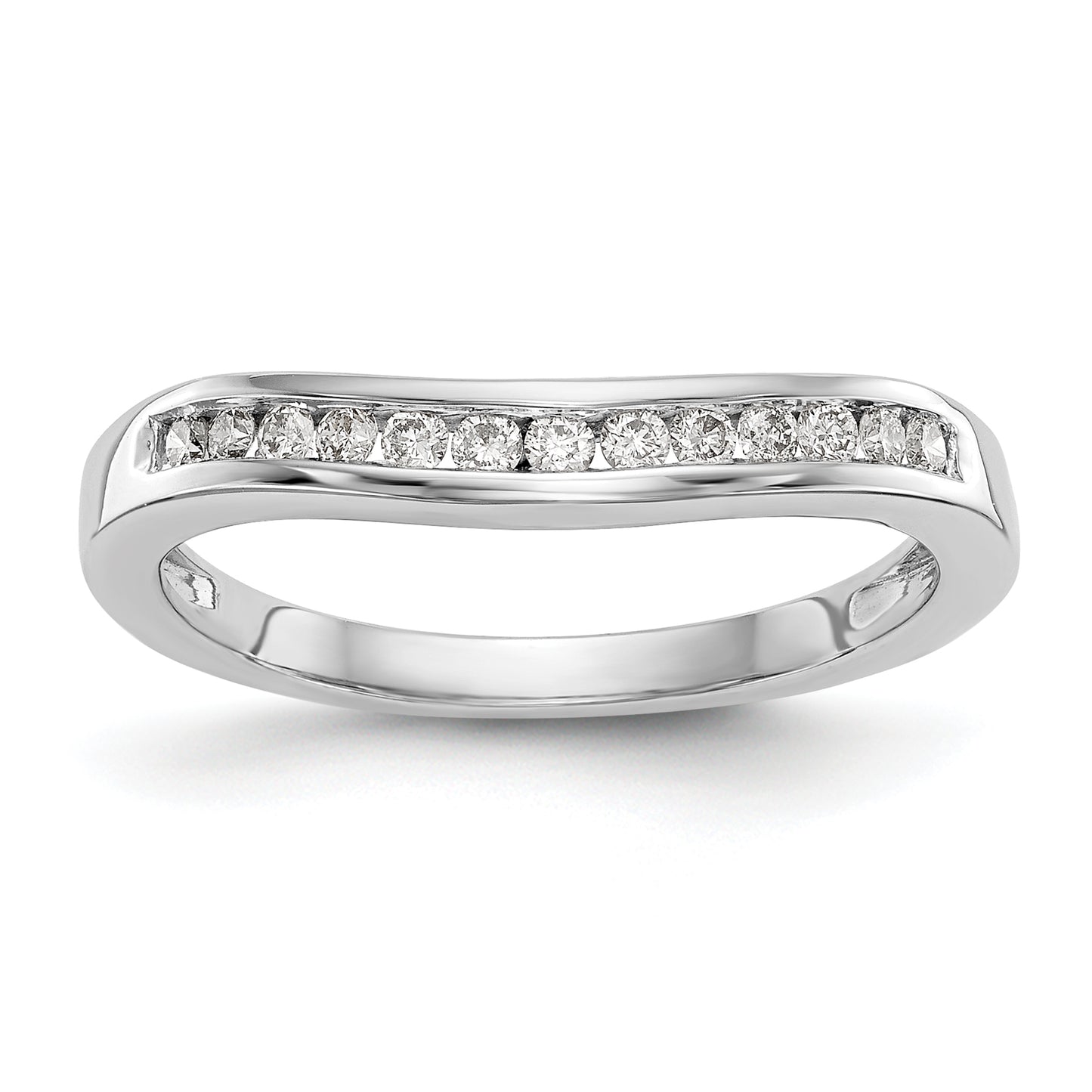 14k White Gold 1/5 Ct. Lab Grown Diamond VS/SI+ G+ Fashion Band Ring