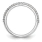 14k White Gold 1/2 Ct. Lab Grown Diamond VS/SI+ G+ Micro Pav Band Ring