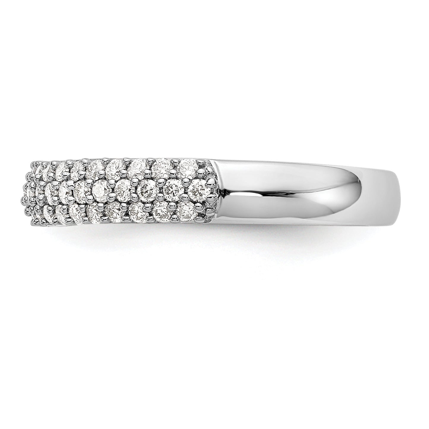 14k White Gold 1/2 Ct. Lab Grown Diamond VS/SI+ G+ Micro Pav Band Ring