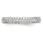 14k White Gold 1/2 Ct. Lab Grown Diamond VS/SI+ G+ Micro Pav Band Ring