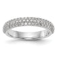 14k White Gold 1/2 Ct. Lab Grown Diamond VS/SI+ G+ Micro Pav Band Ring