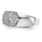 14k White Gold 1 5/8 Ct. Lab Grown Diamond VS/SI+ G+ Pav Fashion Band Ring