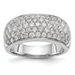 14k White Gold 1 5/8 Ct. Lab Grown Diamond VS/SI+ G+ Pav Fashion Band Ring