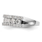 14k White Gold 1 1/2 Ct. Lab Grown Diamond VS/SI+ G+ Fashion Band Ring