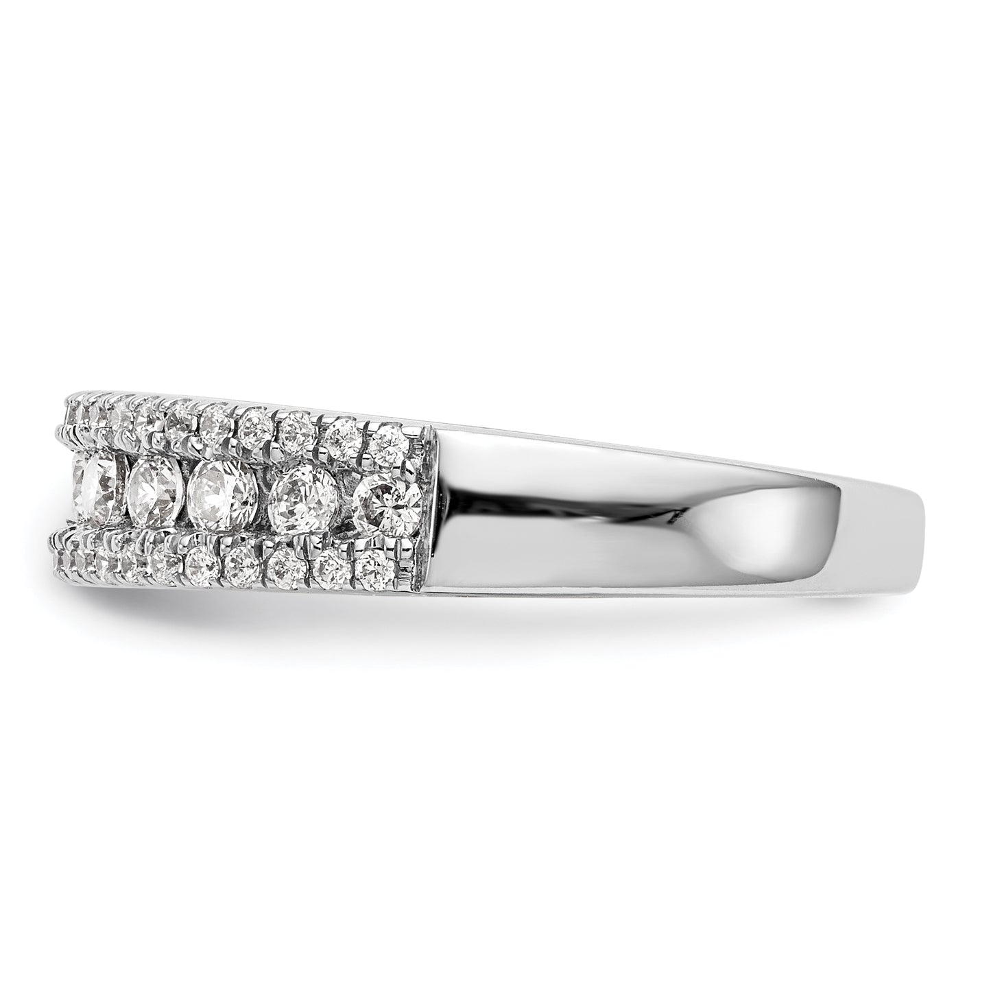 14k White Gold 1 Ct. Lab Grown Diamond VS/SI+ G+ Fashion Band Ring