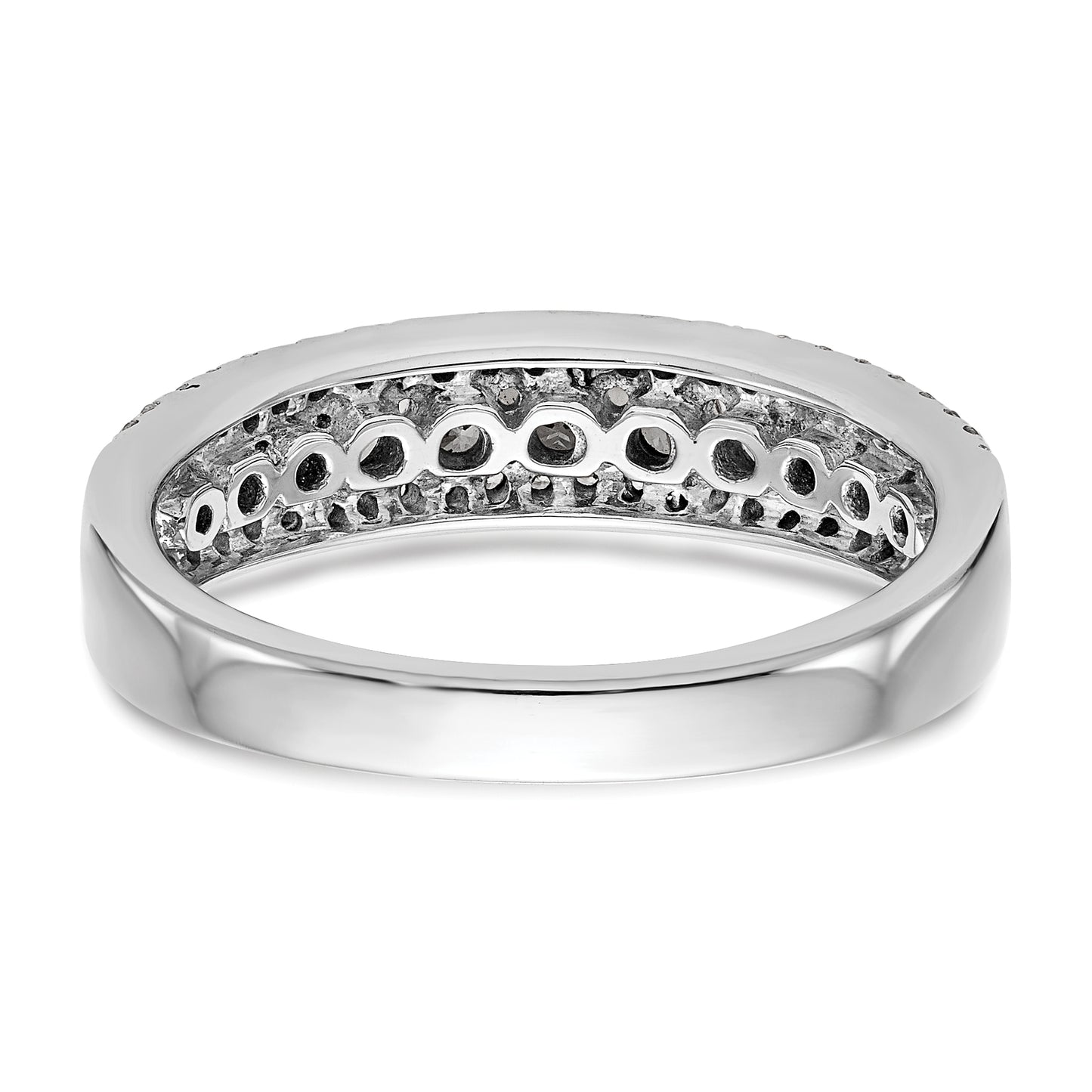 14k White Gold 1 Ct. Lab Grown Diamond VS/SI+ G+ Fashion Band Ring