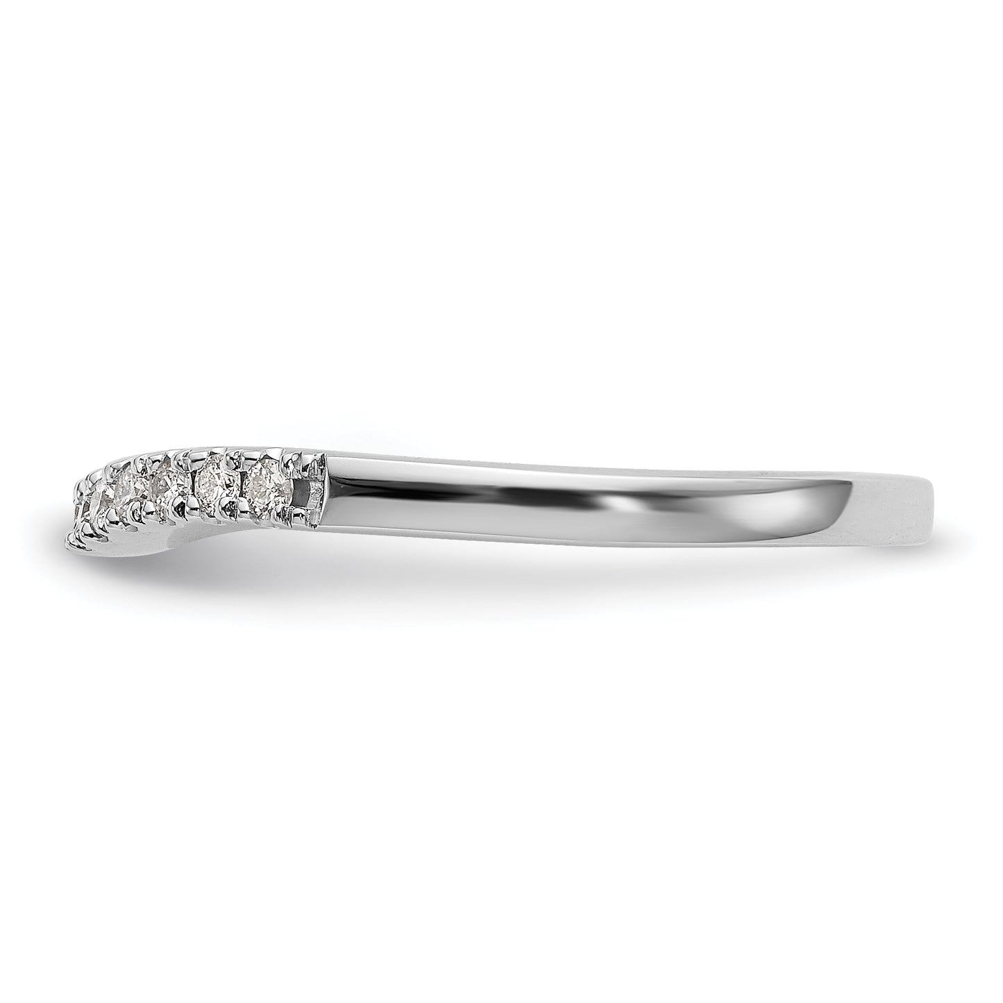 14k White Gold 1/3 Ct. Lab Grown Diamond VS/SI+ G+ Set of Two Curved Wedding Band Rings