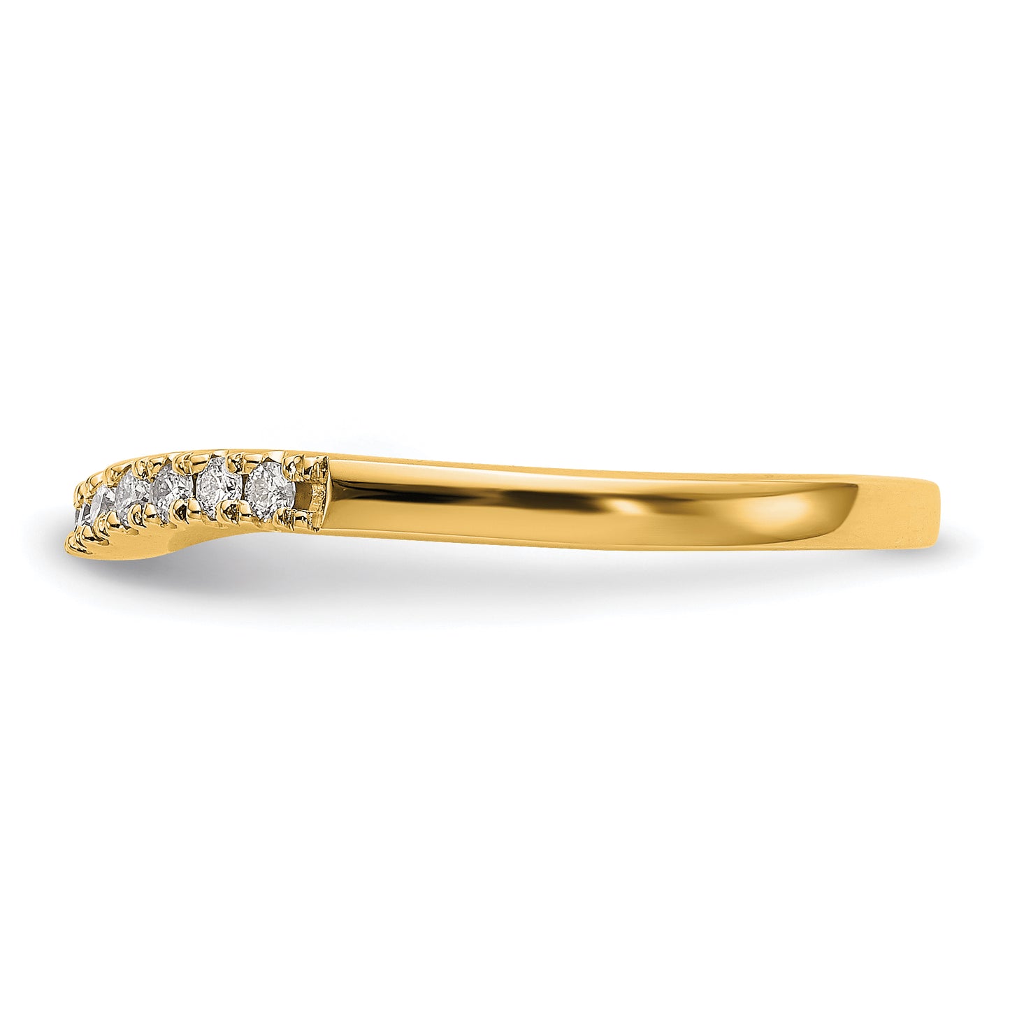 14k Yellow Gold 1/3 Ct. Lab Grown Diamond VS/SI+ G+ Set of Two Curved Wedding Band Rings