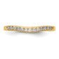 14k Yellow Gold 1/3 Ct. Lab Grown Diamond VS/SI+ G+ Set of Two Curved Wedding Band Rings