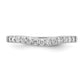 14k White Gold 5/8 Ct. Lab Grown Diamond VS/SI+ G+ Complete Set of Two Curved Wedding Bands