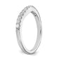 14k White Gold 5/8 Ct. Lab Grown Diamond VS/SI+ G+ Complete Set of Two Curved Wedding Bands