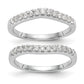 14k White Gold 5/8 Ct. Lab Grown Diamond VS/SI+ G+ Set of Two Curved Wedding Band Rings