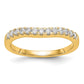 14k Yellow Gold 5/8 Ct. Lab Grown Diamond VS/SI+ G+ Complete Set of Two Curved Wedding Bands