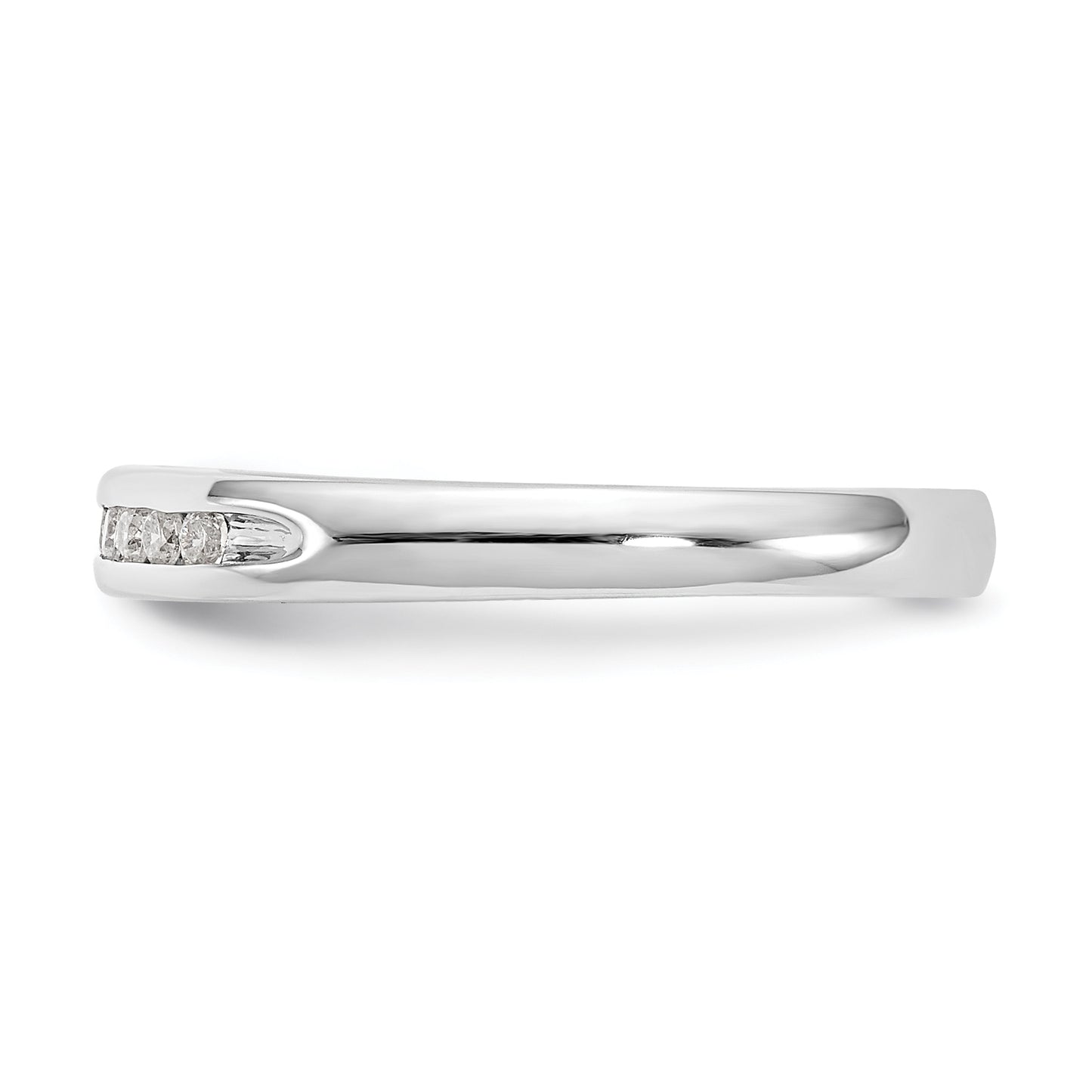 14K White Gold Lab Grown VS/SI+ G+ Diamond 9-Stone Channel Band Ring