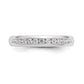 14k White Gold 1/5 Ct. Lab Grown Diamond VS/SI+ G+ Nine Stone Fashion band