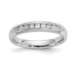 14k White Gold 1/5 Ct. Lab Grown Diamond VS/SI+ G+ Nine Stone Fashion band