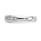 14k White Gold 1/2 Ct. Lab Grown Diamond VS/SI+ G+ Nine Stone Fashion band