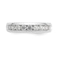 14k White Gold 5/8 Ct. Lab Grown Diamond VS/SI+ G+ Nine Stone Complete Fashion band