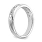 14k White Gold 5/8 Ct. Lab Grown Diamond VS/SI+ G+ Nine Stone Complete Fashion band