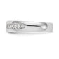 14k White Gold 3/4 Ct. Lab Grown Diamond VS/SI+ G+ Nine Stone Fashion band