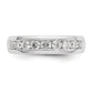 14k White Gold 3/4 Ct. Lab Grown Diamond VS/SI+ G+ Nine Stone Fashion band