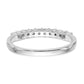 14k White Gold 1 Ct. Lab Grown Diamond VS/SI+ G+ Ten Stone Fashion band