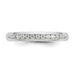 14K White Gold Lab Grown VS/SI FGH Diamond 11-Stone Channel Band Ring