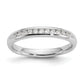 14K White Gold Lab Grown VS/SI FGH Diamond 11-Stone Channel Band Ring