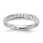 14k White Gold 1/5 Ct. Lab Grown Diamond VS/SI+ G+ Eleven Stone Channel Set Band Ring