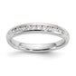 14k White Gold 1/4 Ct. Lab Grown Diamond VS/SI+ G+ Eleven Stone Channel Set Band Ring