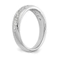 14k White Gold 1/2 Ct. Lab Grown Diamond VS/SI+ G+ Eleven Stone Channel Set Band Ring