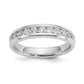 14k White Gold 1/2 Ct. Lab Grown Diamond VS/SI+ G+ Eleven Stone Channel Set Band Ring