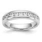 14k White Gold 3/4 Ct. Lab Grown Diamond VS/SI+ G+ Eleven Stone Complete Channel Set Band