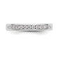 14k White Gold True Origin Lab Grown SI/VS Near Colorless 1/5 Ct. Round Diamond Men's Channel Band Ring