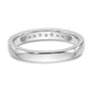 14k White Gold True Origin Lab Grown SI/VS Near Colorless 1/5 Ct. Round Diamond Men's Complete Channel Band