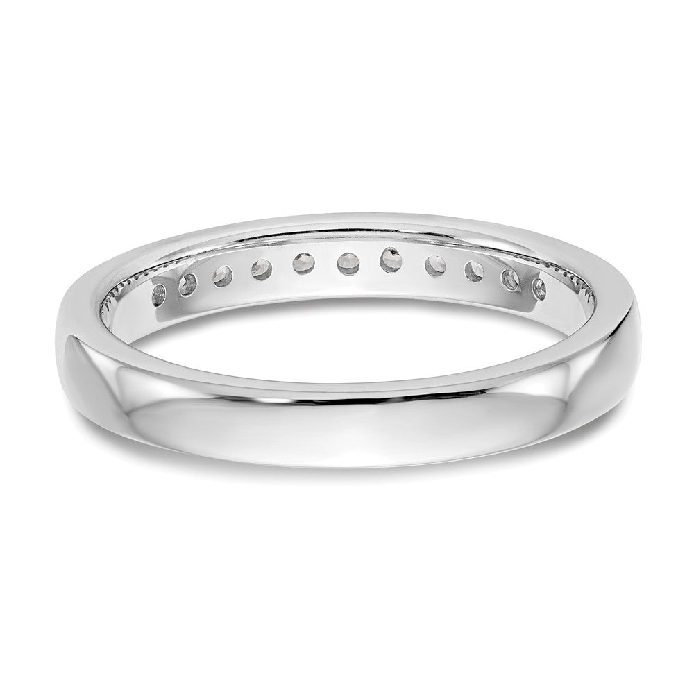 14k White Gold True Origin Lab Grown SI/VS Near Colorless 1/5 Ct. Round Diamond Men's Complete Channel Band