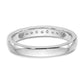 14k White Gold True Origin Lab Grown SI/VS Near Colorless 1/5 Ct. Round Diamond Men's Channel Band Ring