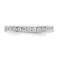 14k White Gold True Origin Lab Grown SI/VS Near Colorless 1/3 Ct. Round Diamond Men's Channel Band Ring