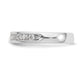 14k White Gold True Origin Lab Grown SI/VS Near Colorless 1/2 Ct. Round Diamond Men's Complete Channel Band