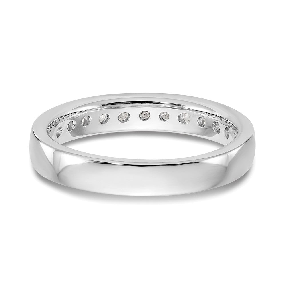 14k White Gold True Origin Lab Grown SI/VS Near Colorless 1/2 Ct. Round Diamond Men's Complete Channel Band