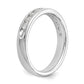 14k White Gold True Origin Lab Grown SI/VS Near Colorless 1/2 Ct. Round Diamond Men's Complete Channel Band