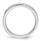 14k White Gold True Origin Lab Grown SI/VS Near Colorless 1 Ct. Round Diamond Men's Complete Channel Band