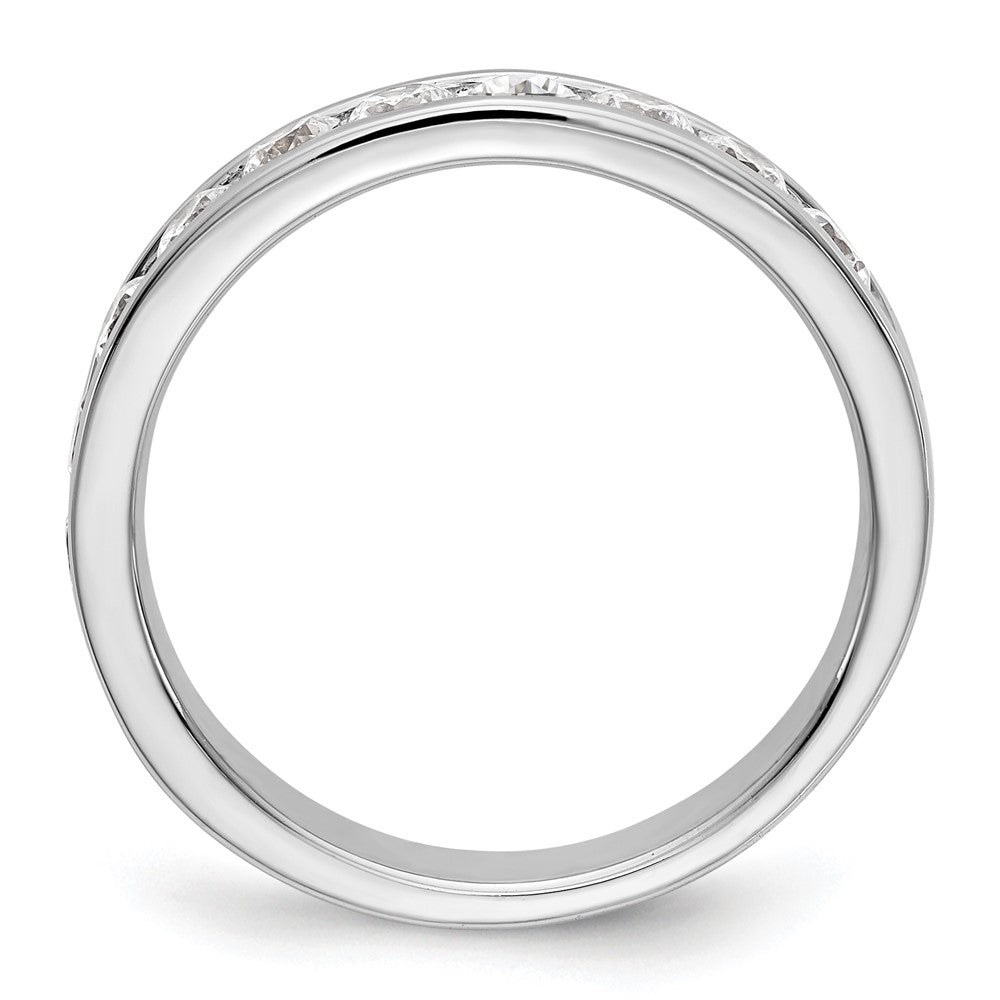 14k White Gold True Origin Lab Grown SI/VS Near Colorless 1 Ct. Round Diamond Men's Complete Channel Band