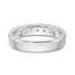 14k White Gold True Origin Lab Grown SI/VS Near Colorless 1 Ct. Round Diamond Men's Complete Channel Band